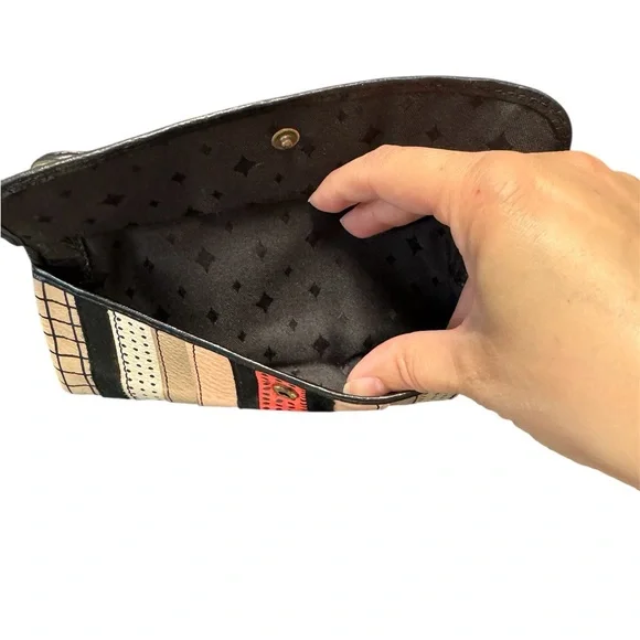 Fossil Wallet Long Live Vintage Black Leather Wallet Clutch - Picture 6 of 11